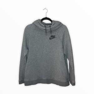 Nike Heather Gray Pull-Over Hoodie Sz L